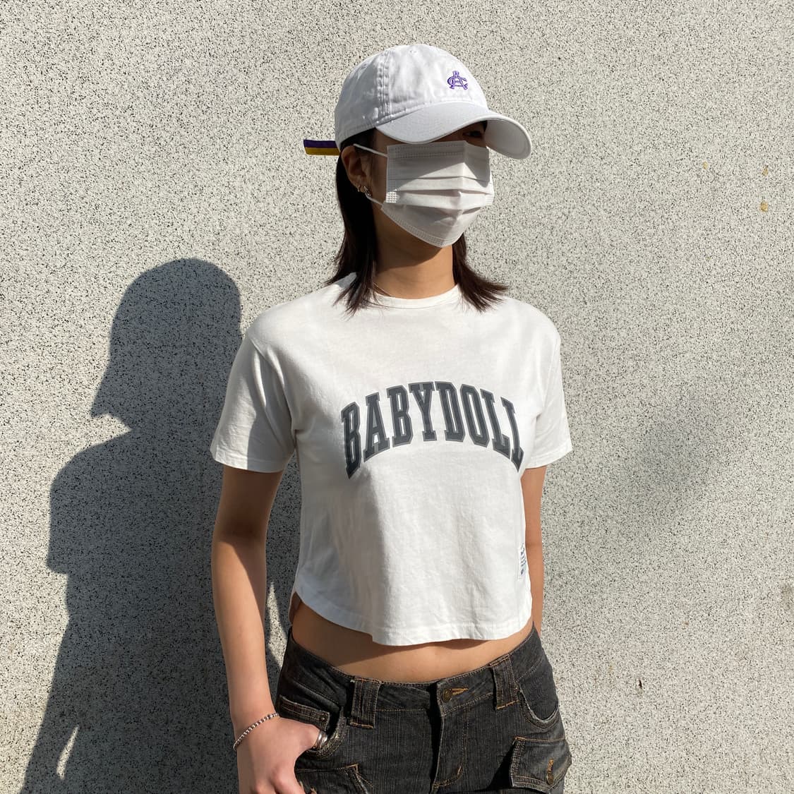 [BABYDOLL] 재팬 이지 캐주얼 아치 로고 티셔츠 상품이미지3