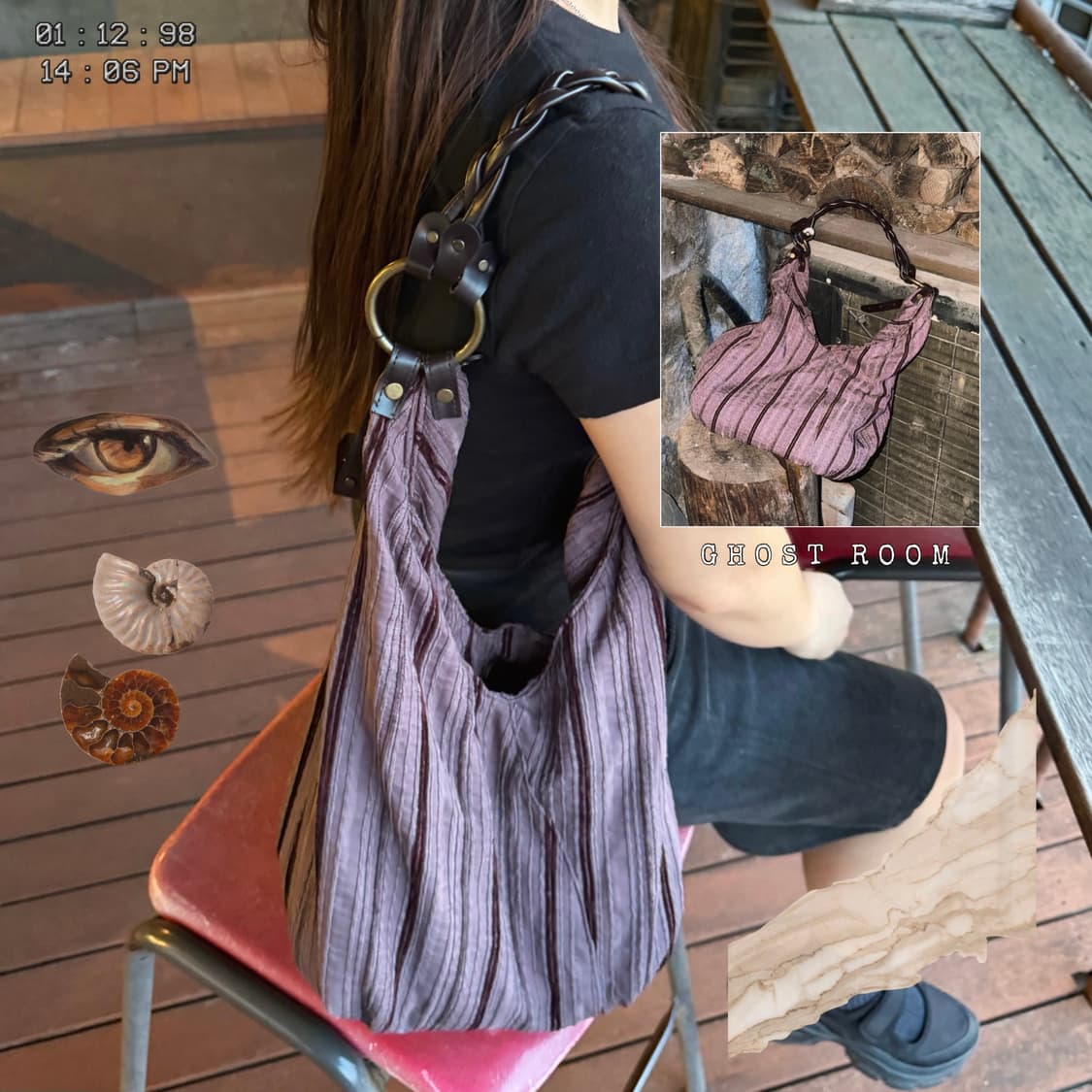  00s 보호시크무드 더스티플럼 호보백 상품이미지2