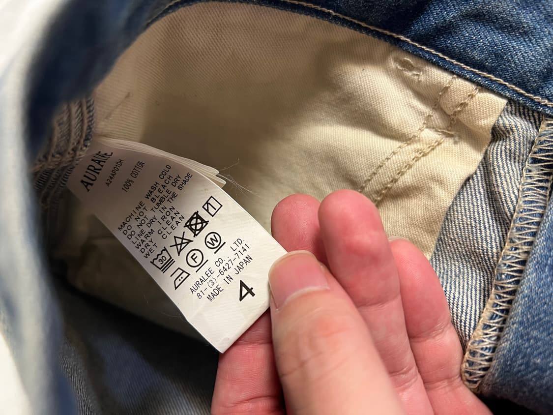 (새상품) 오라리 24AW 셀비지 페이디드 페인터 4사이즈 상품이미지5