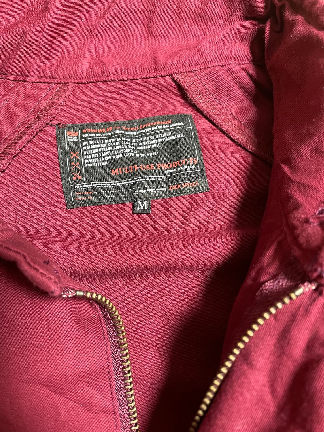     버건디 워크웨어 집업 점프수트  상품이미지2