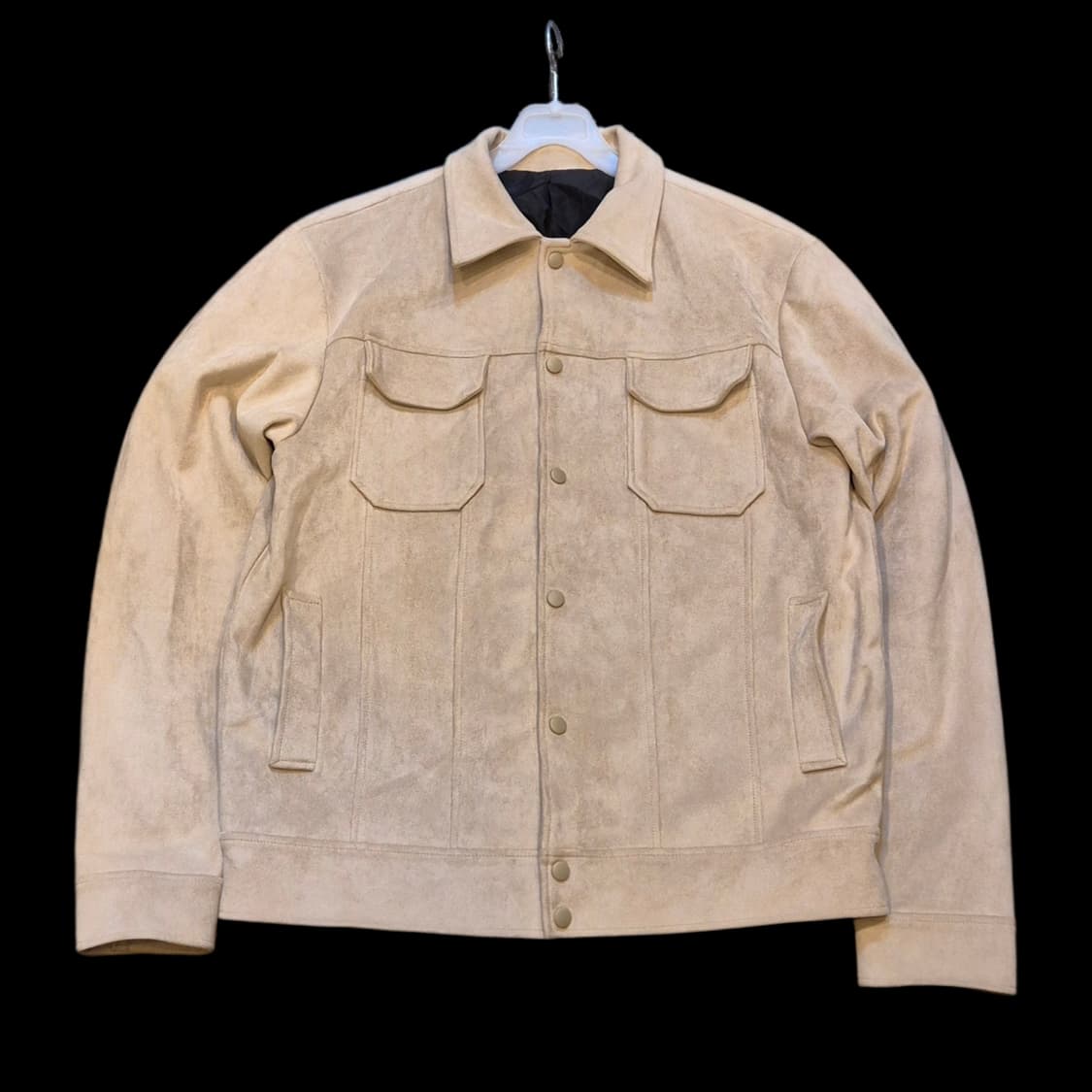 L~XL(착샷잇음)베이지 스웨이드자켓  상품이미지1