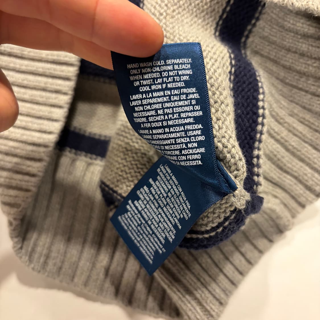 [XL] 폴로 랄프로렌 엘보패치 스트라이프 니트 긴팔 B652 상품이미지7