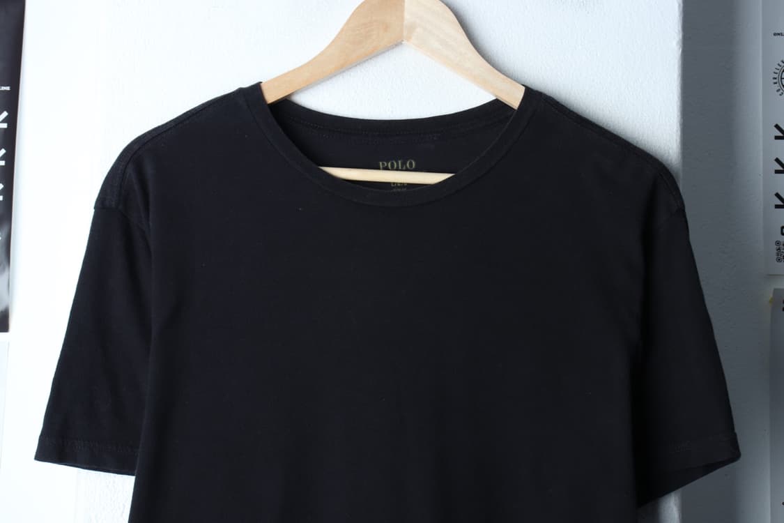 (L-XL) 폴로 랄프로렌 반팔 티셔츠 블랙 무지 레드포니-H30199 상품이미지3