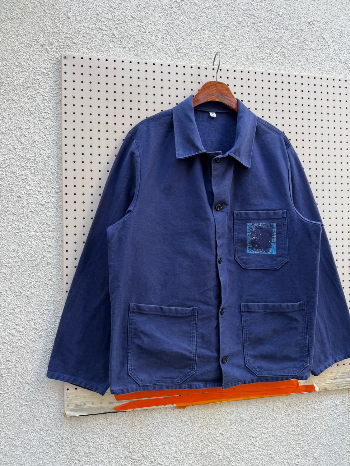 OLD EURO NAVY BLUE FRENCH WORK 프렌치워크자켓 상품이미지3