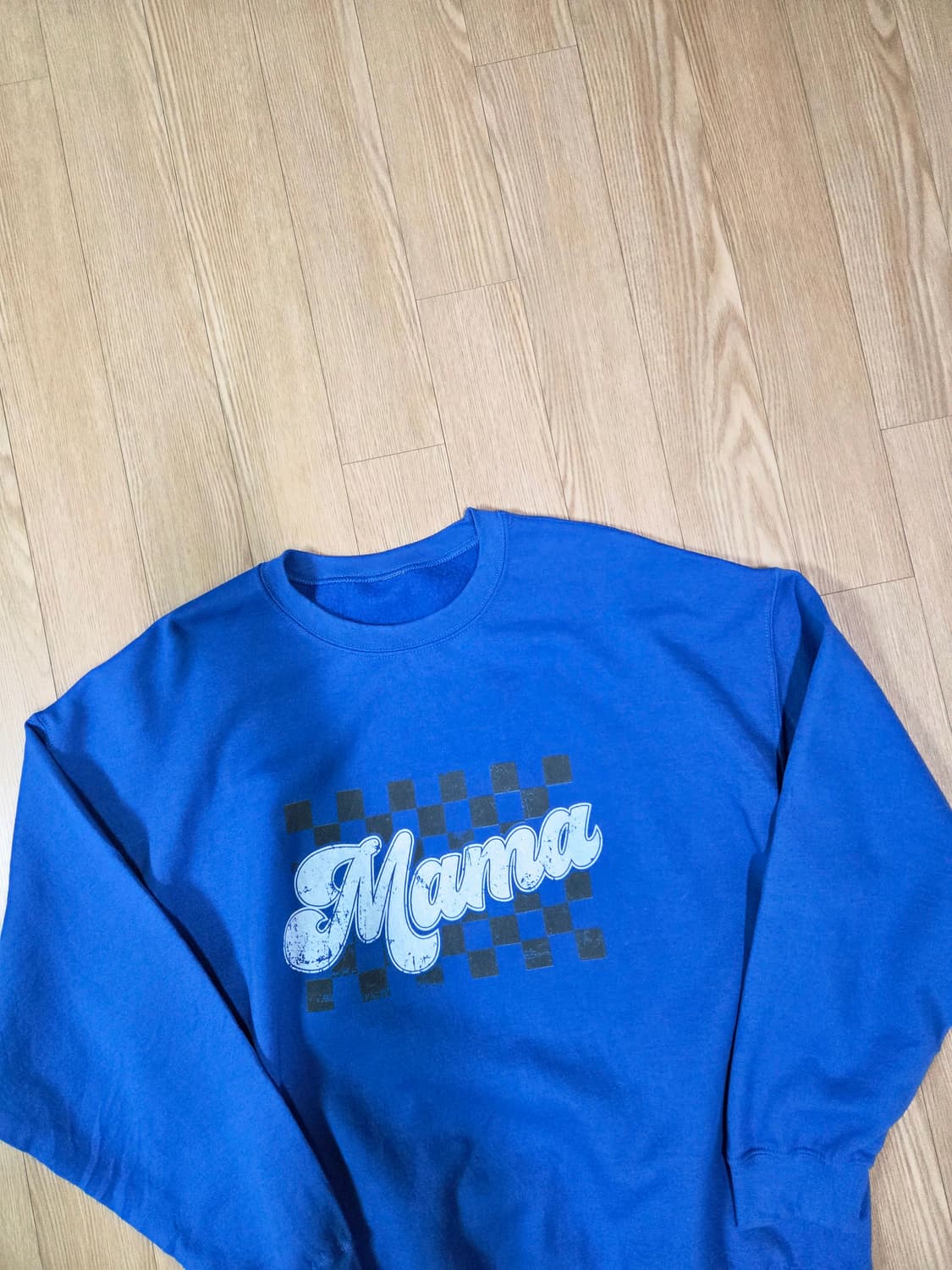 핸드워크 코발트 블루 mama 빈티지 맨투맨 상품이미지2