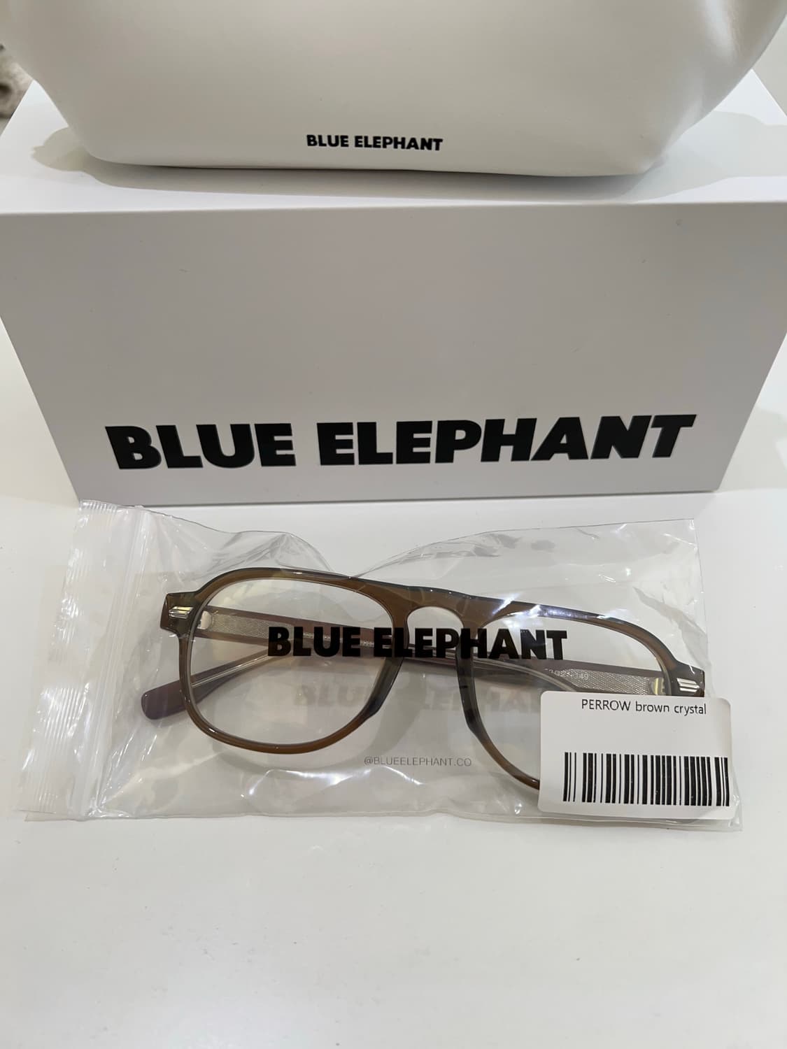 블루엘리펀트 페로우 브라운 크리스탈 안경 새상품 상품이미지5