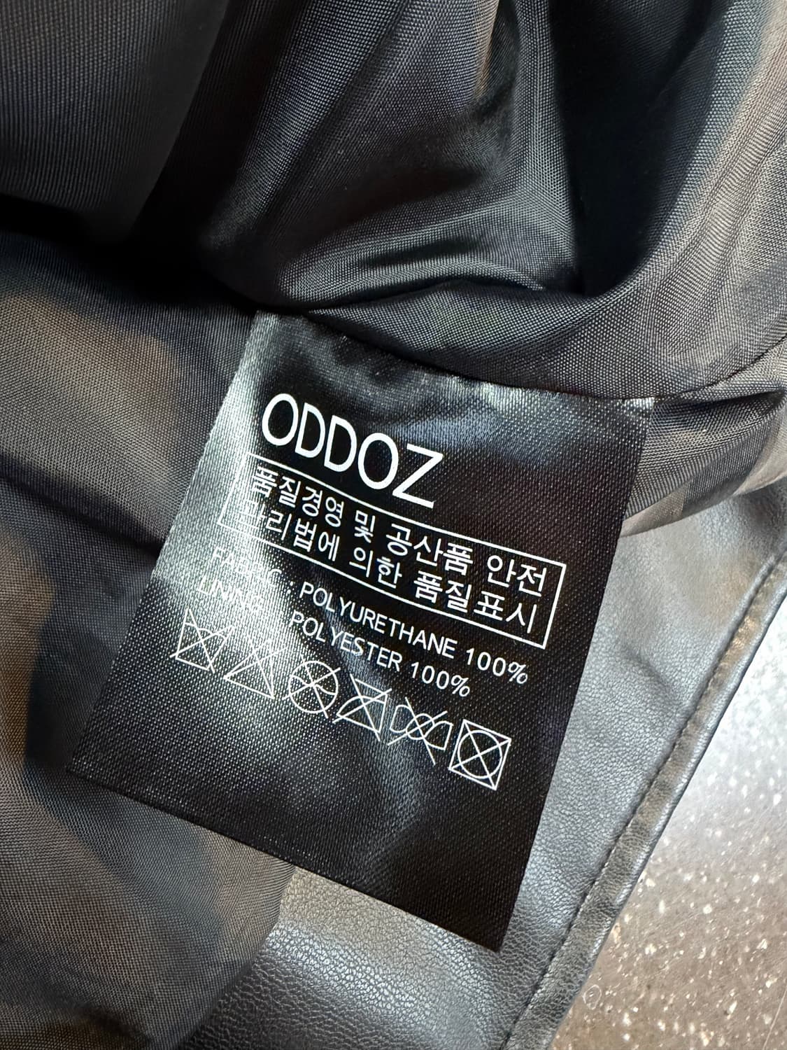 ODDOZ 블랙 레더 싱글 라이더 자켓 상품이미지8