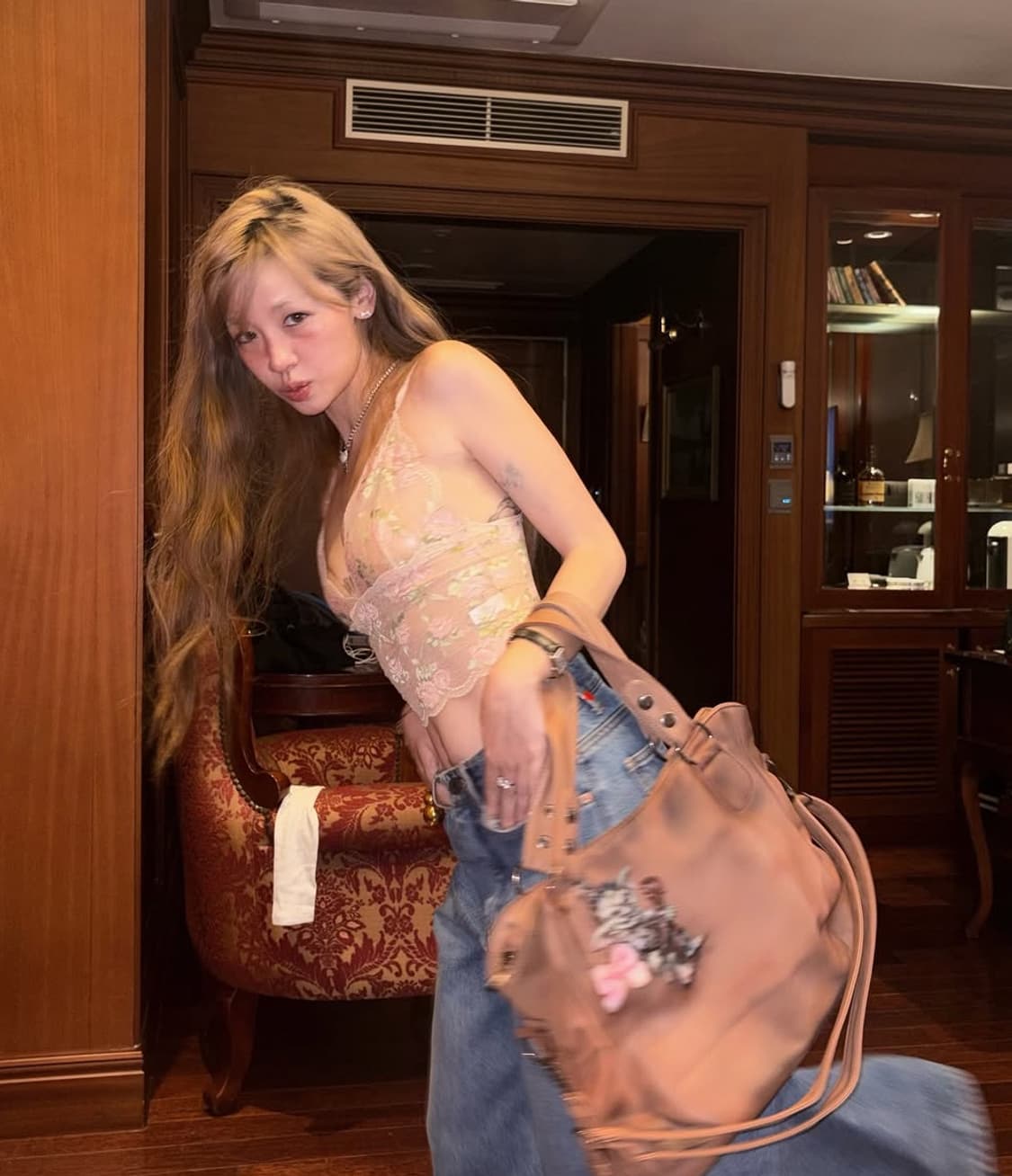 나야와시님 착용) 누아누 로즈 캐미솔 애프리콧 1 상품이미지5