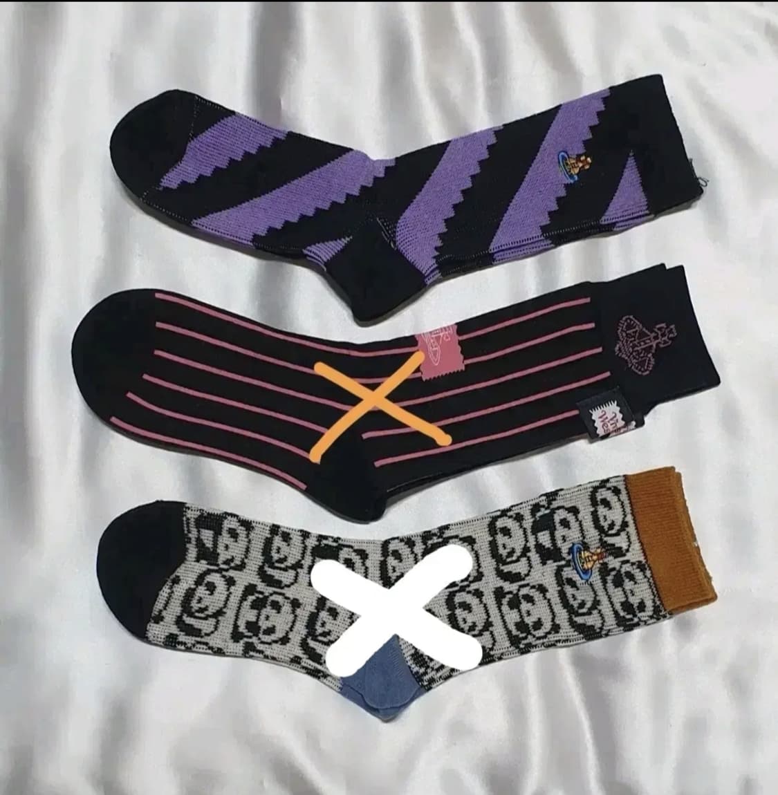 블루 브라운 그레이 블랙 제비체크 호피 레오파드 비비안웨스트우드 양말 상품이미지3