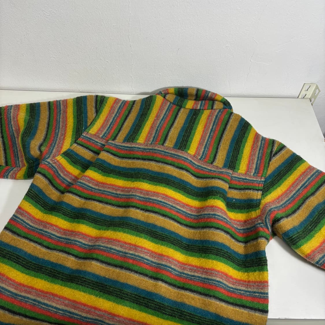 M-L 모벤픽 오버핏 멀티칼라 콩단추 울자켓 상품이미지3