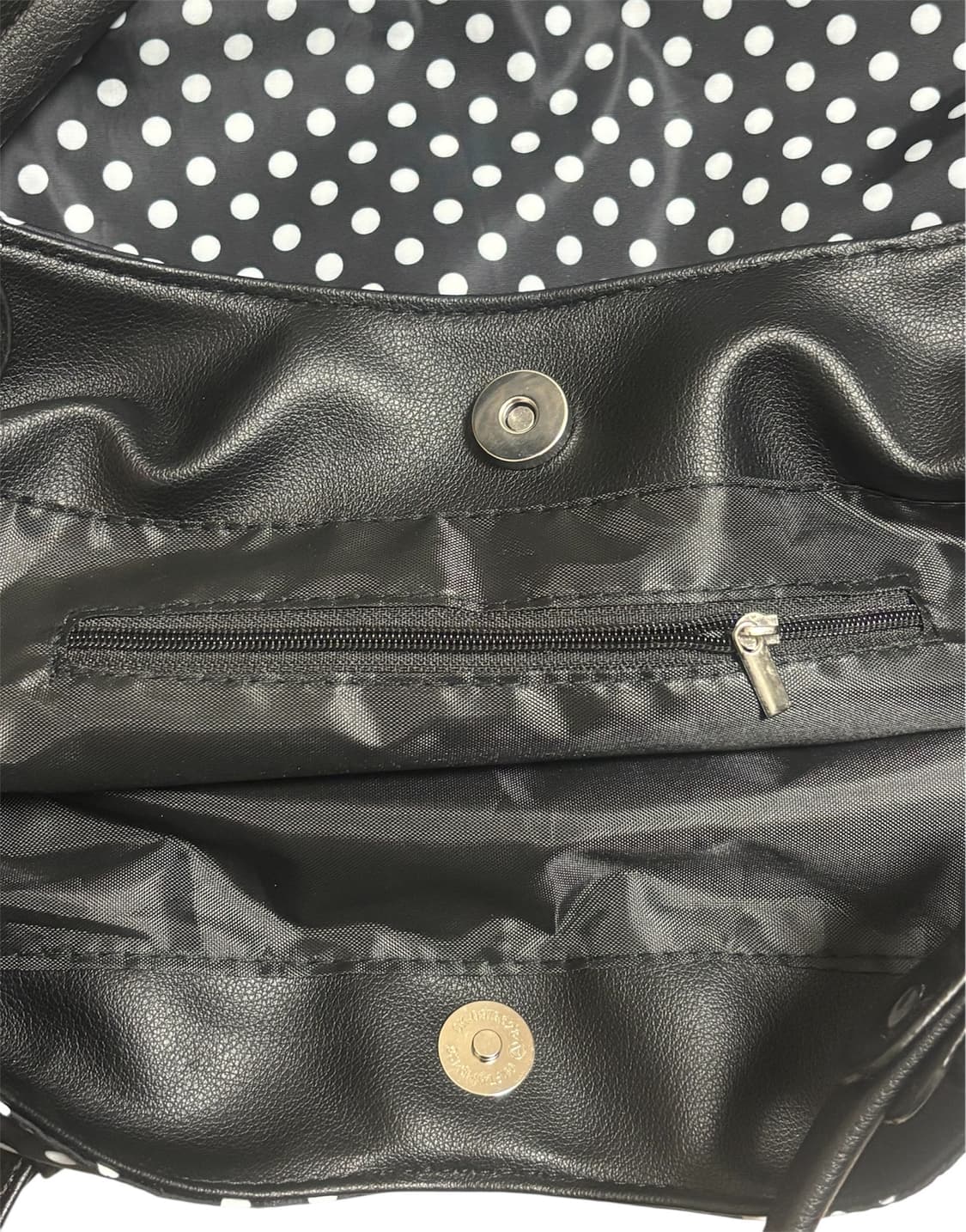 빈티지 도트 땡땡이 가방 토트백 숄더백 블랙 상품이미지4