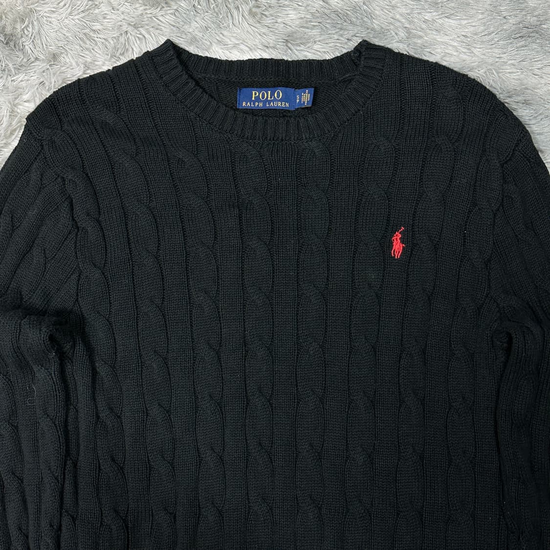 폴로랄프로렌 꽈배기 블랙 케이블니트 s 상품이미지2