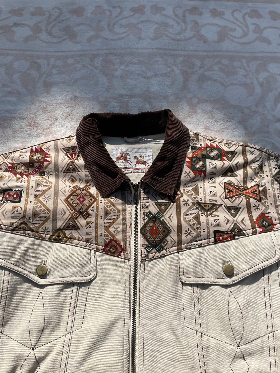 빈티지 인디언 크롭 웨스턴 캔버스 자켓 상품이미지3