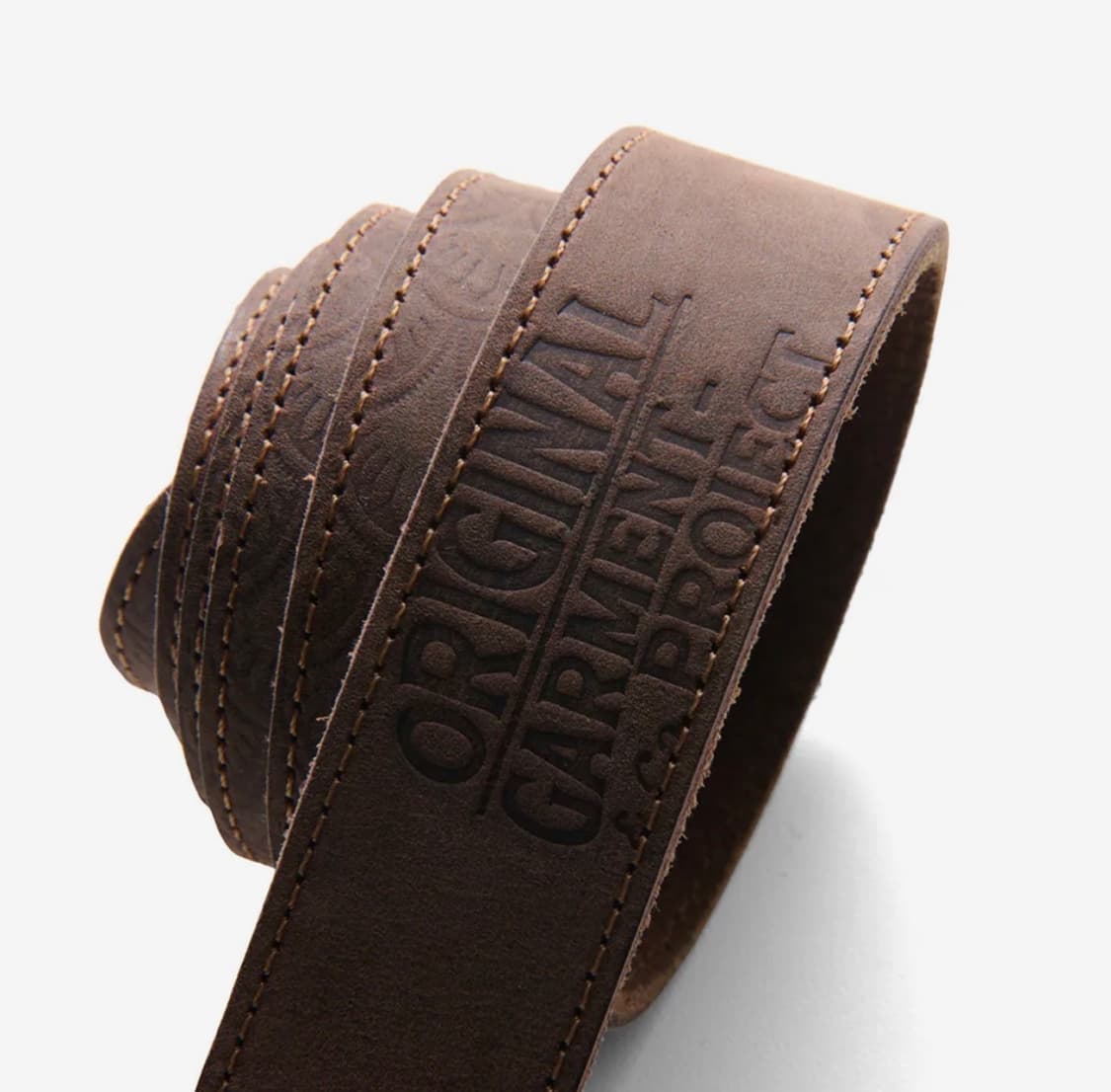 Carving Leather Belt Brown 상품이미지4