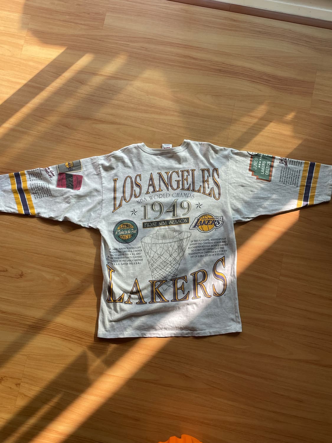 1993 LA nba 레이커스 월드챔프 풀프린트 티셔츠 상품이미지6