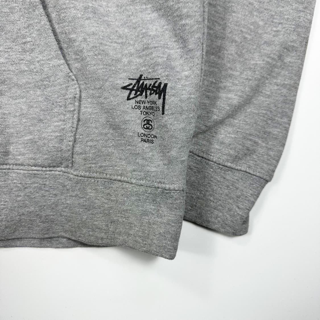 스투시 월드투어 런던 그레이 후드티 (L) 상품이미지3