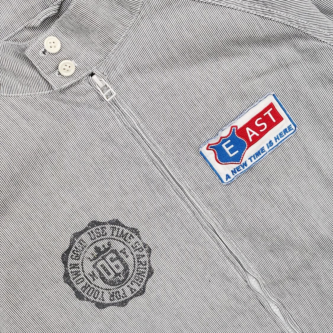 FAMOCK 빈티지 스트라이프 코튼 헤링턴 자켓 상품이미지5