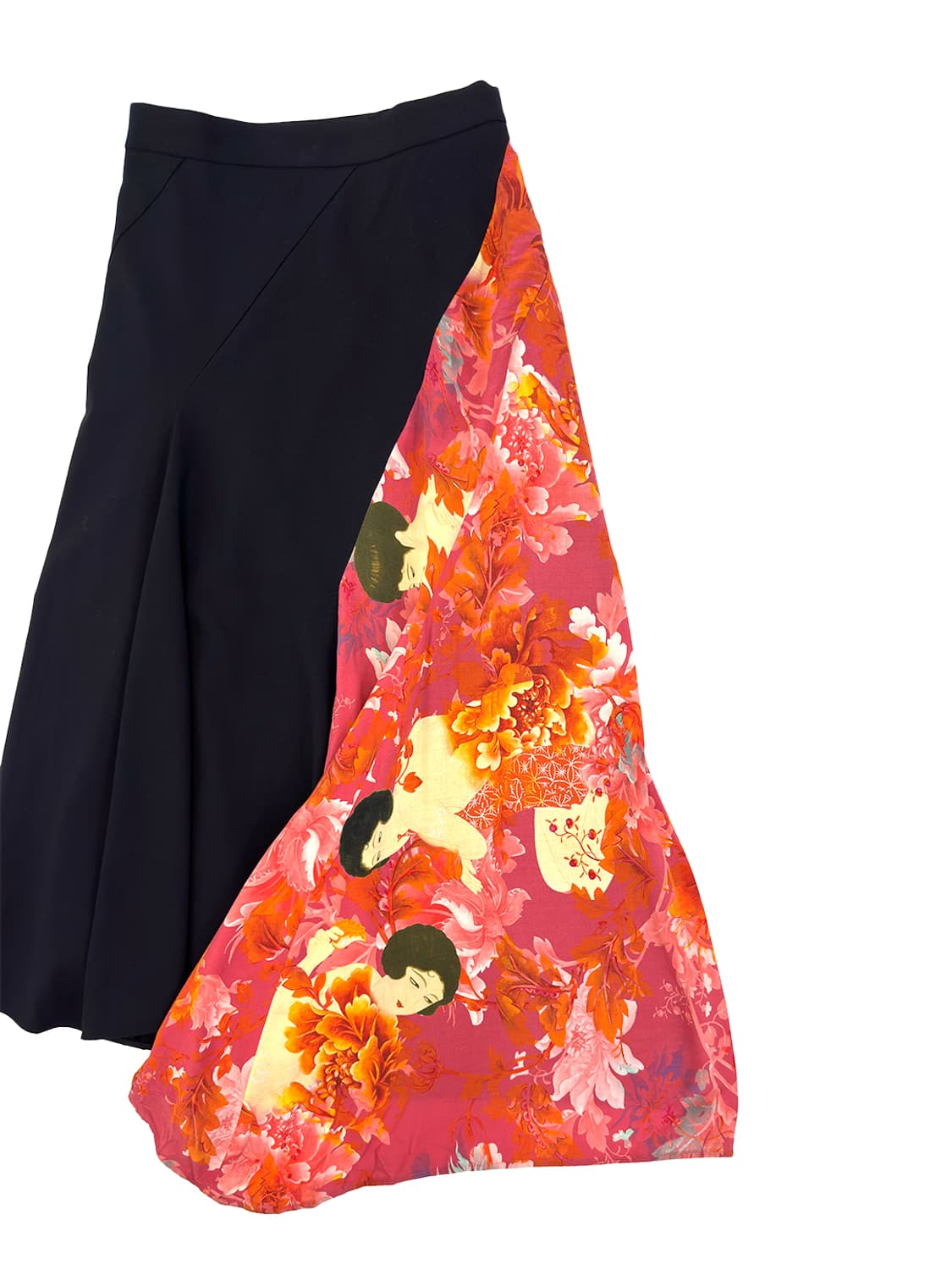 Y’s Asymmetrical Geisha Print Skirt 상품이미지3