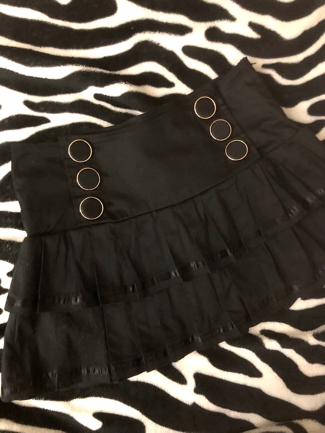 트랄라라 금장 블랙 캉캉스커트 갸루 오네 빈티지 히메 로걀 달천 라떼 상품이미지2