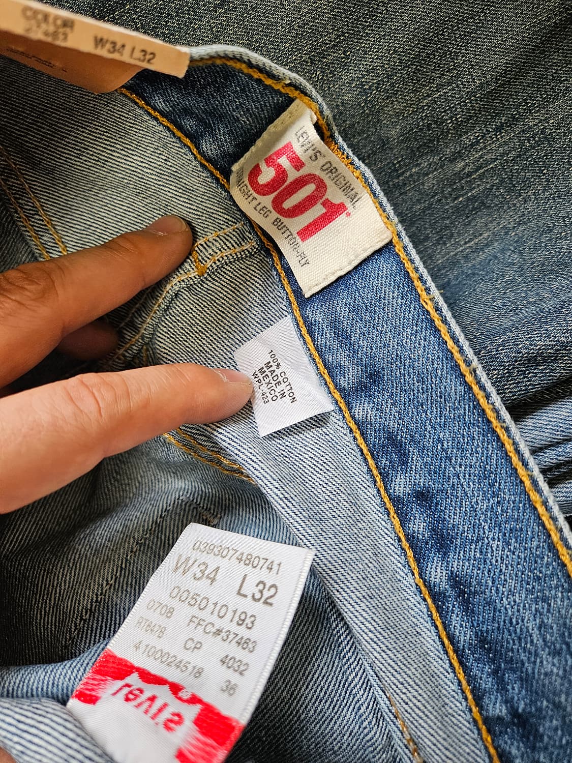 00s 데드스탁 levis 501 34x32 중청 리바이스 상품이미지4