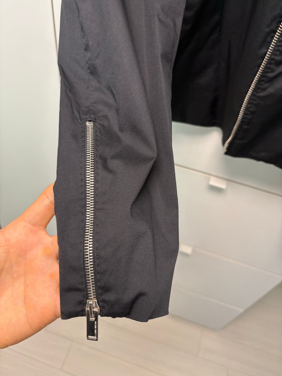 코스튬 네셔널 블랙 미니멀 블루종 자켓 95-100 상품이미지3