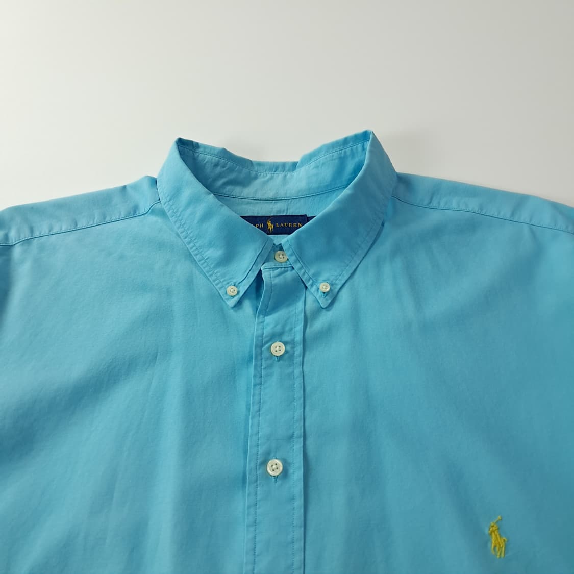 CK229 3XLT 폴로 00s 터콰이즈블루 버튼다운 반팔 셔츠 남방 상품이미지2