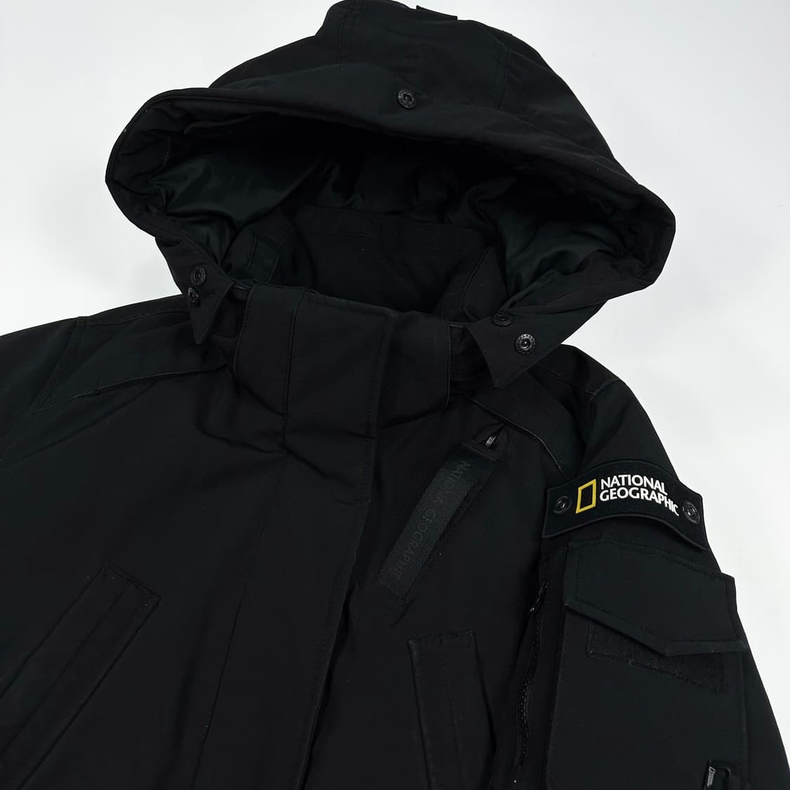 내셔널지오그래픽 와펜 블랙 숏패딩 점퍼 (S) 상품이미지3