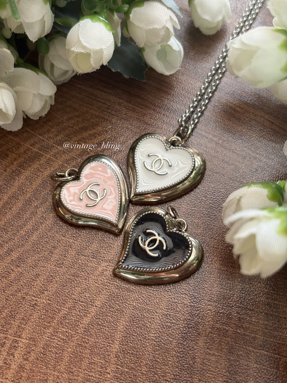 샤넬 실버 하트 목걸이 상품이미지1