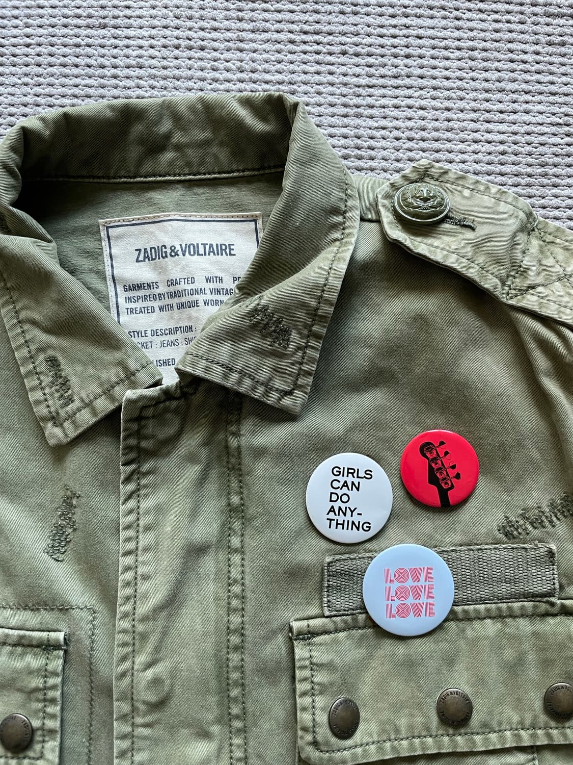 자딕엔볼테르 뱃지 밀리터리 자켓 상품이미지2