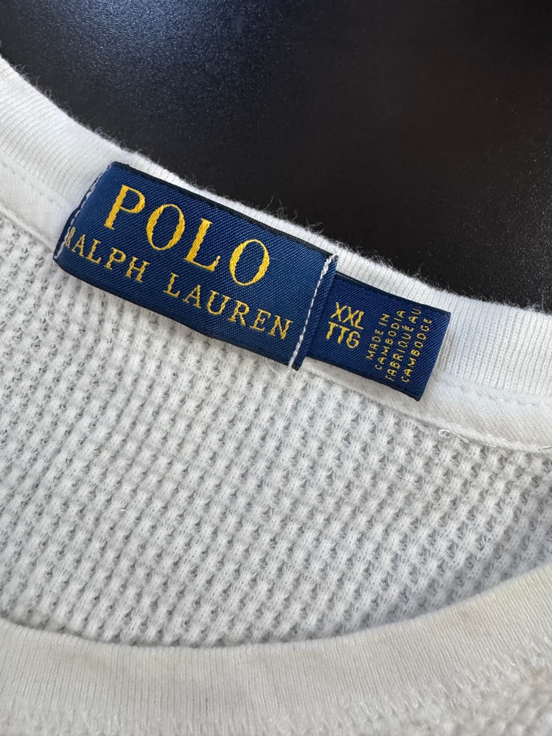 폴로 랄프로렌 화이트 와플 긴팔 티셔츠 XL ~ 2XL 상품이미지3