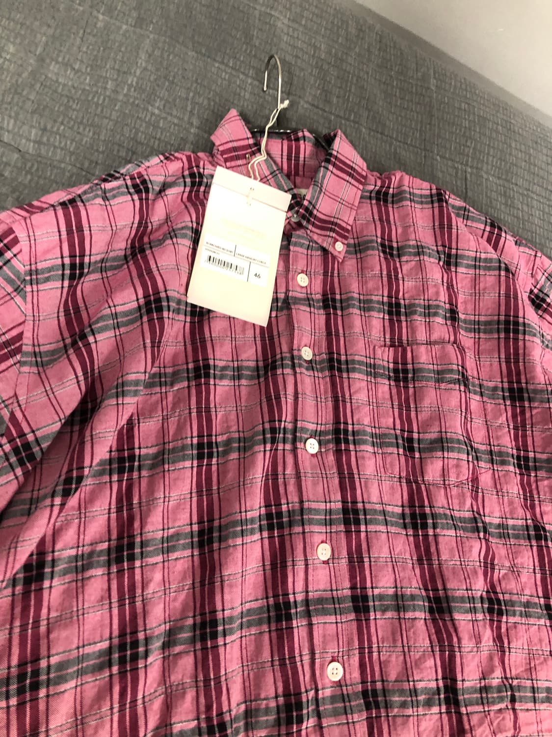 [46]아워레가시 버로우드 셔츠 핑크 상품이미지3