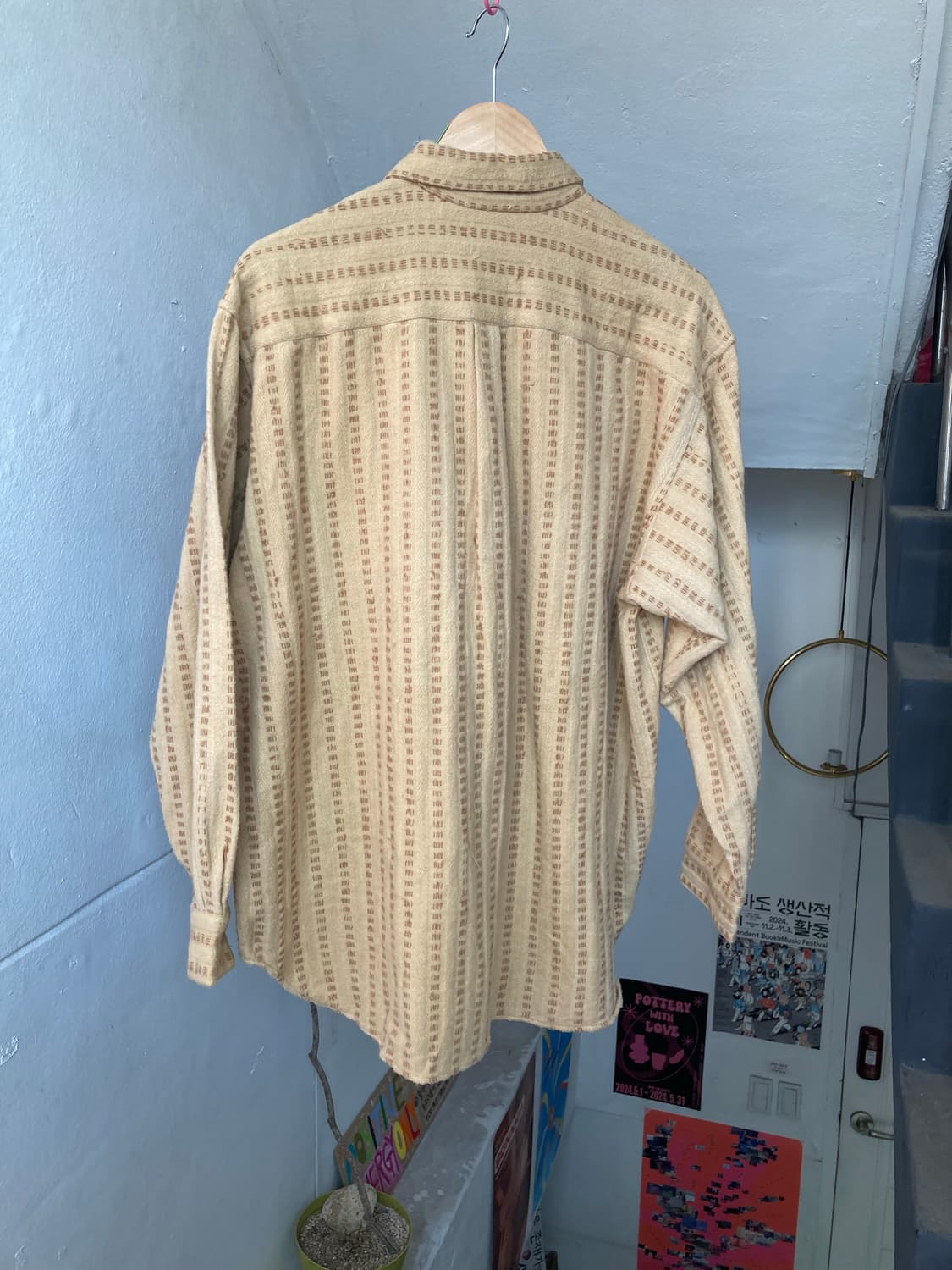 면 100% made india 도톰 패턴 셔츠 상품이미지4