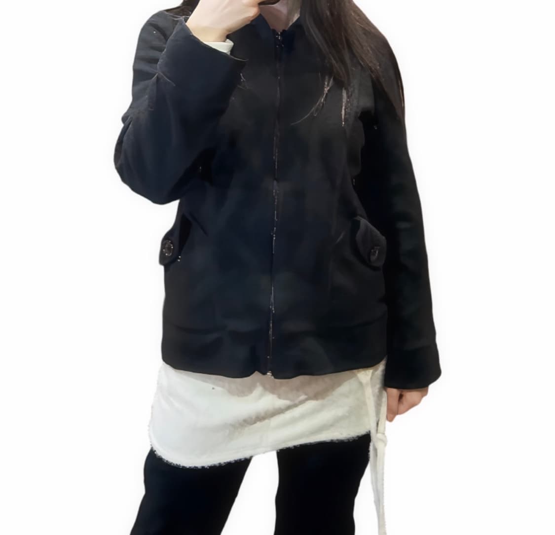 딱붙핏 블랙 만두 포켓 후리스 재킷 상품이미지6