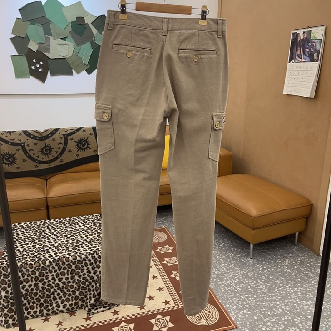 베티붑 빈티지 키치 자수패치 카고팬츠 면바지 27인치 C09527 상품이미지4