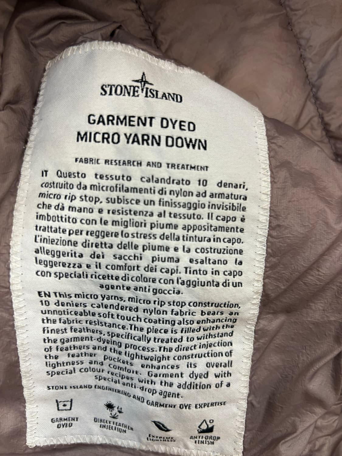 스톤아일랜드 가먼트다이닝 마이크로얀 자켓 상품이미지6