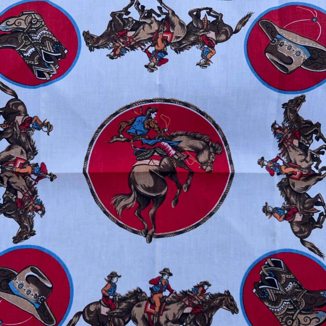 로데오 웨스턴 프린트 반다나 – 미국 생산 신품 상품이미지4