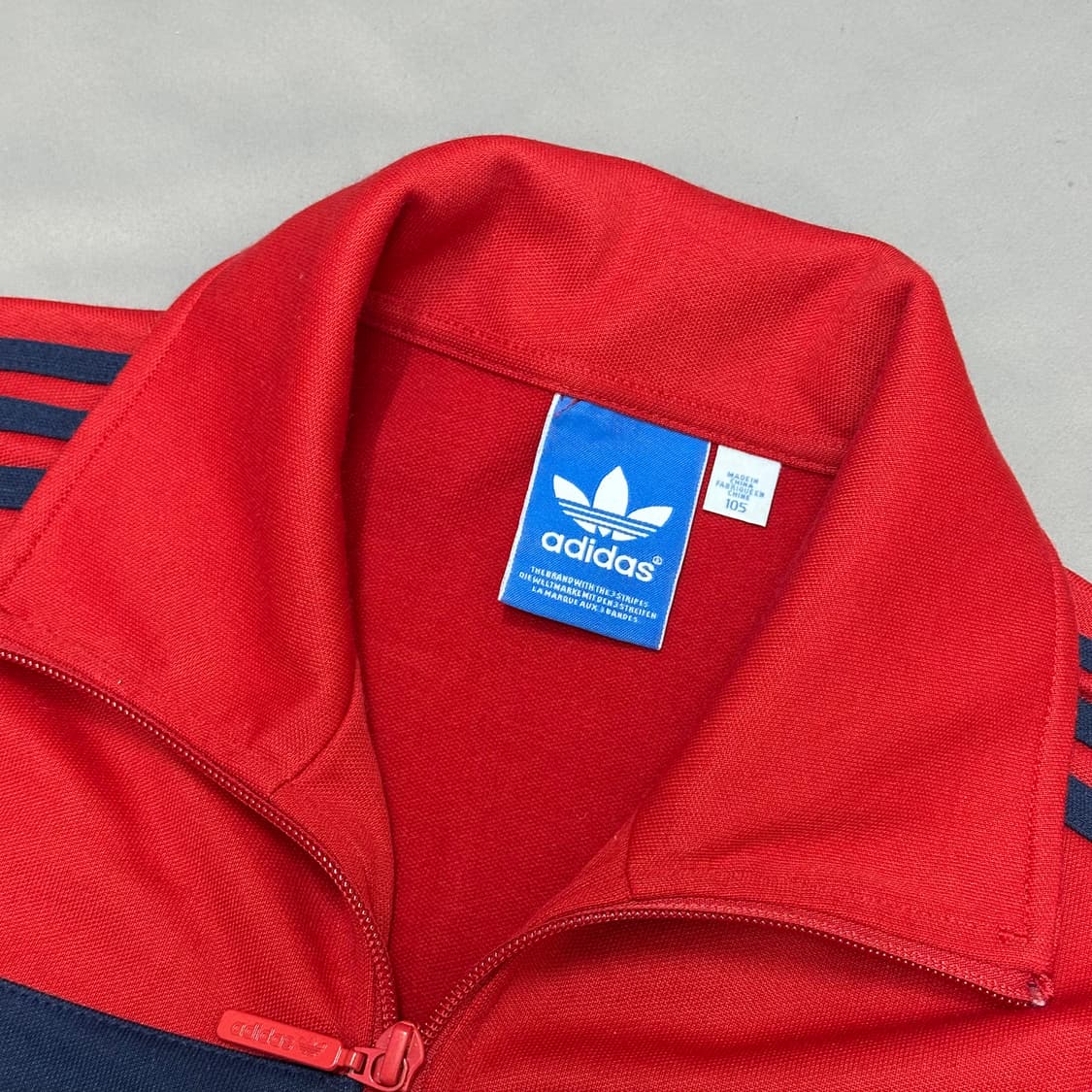 아디다스 베켄바우어 버건디/네이비라인 빈티지 져지 105 상품이미지7