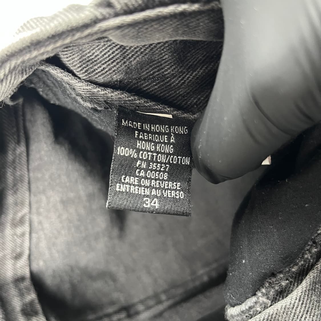 빈티지 마리떼 프랑소와 저버 배기 벨크로 데님쇼츠 블랙 상품이미지3