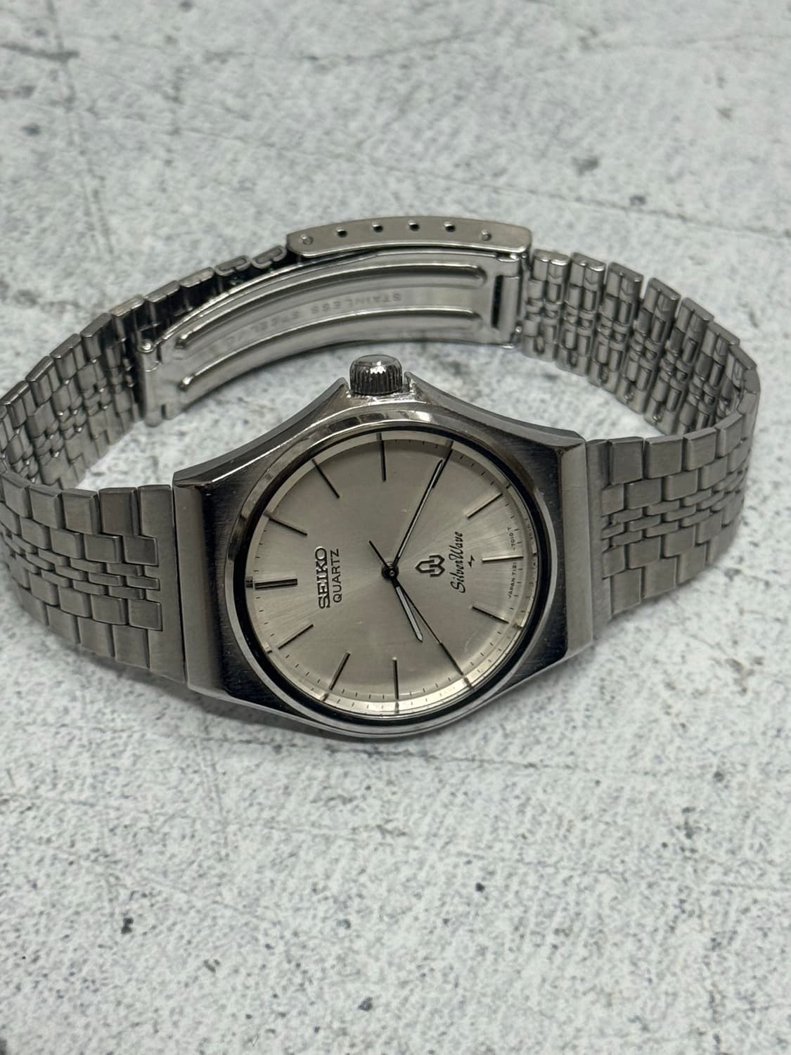 80s 빈티지 세이코 실버웨이브 쿼츠 상품이미지6