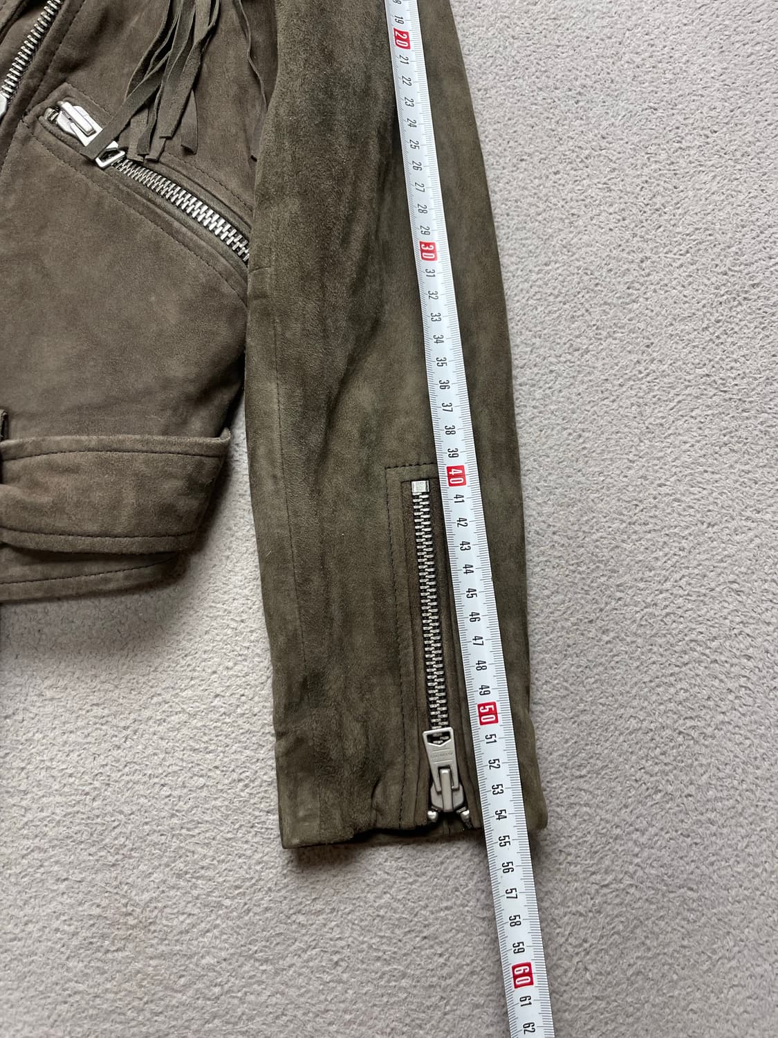 [4] all saints 올세인츠 가죽 프린지자켓- - 라이더자켓 (여 상품이미지3