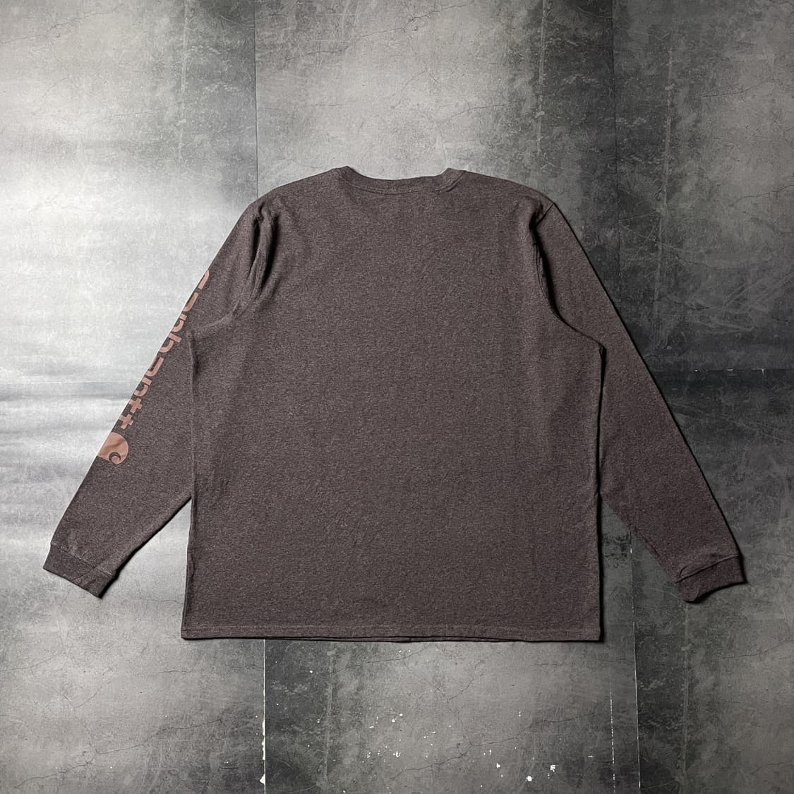 CARHARTT 칼하트 데드스탁 브라운 레터링 긴팔 티셔츠 A00973 상품이미지7