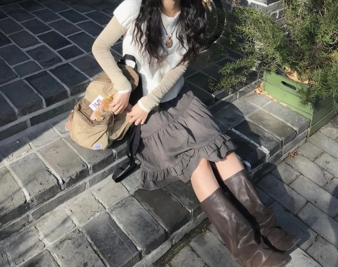 시즐 seezul 워터 빈티지 이너 티셔츠 베이지 상품이미지4