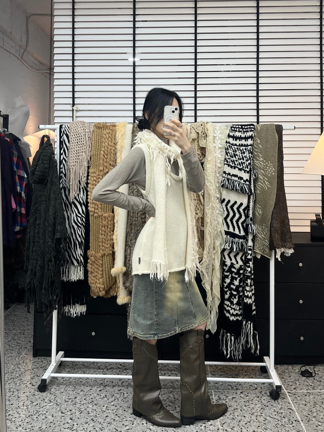 ivory knit muffler 상품이미지1