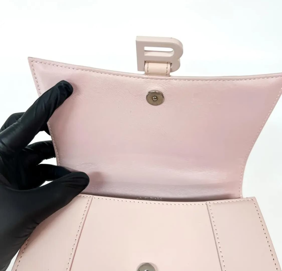 발렌시아가  아워글래스 탑핸들 스몰 핑크 상품이미지6