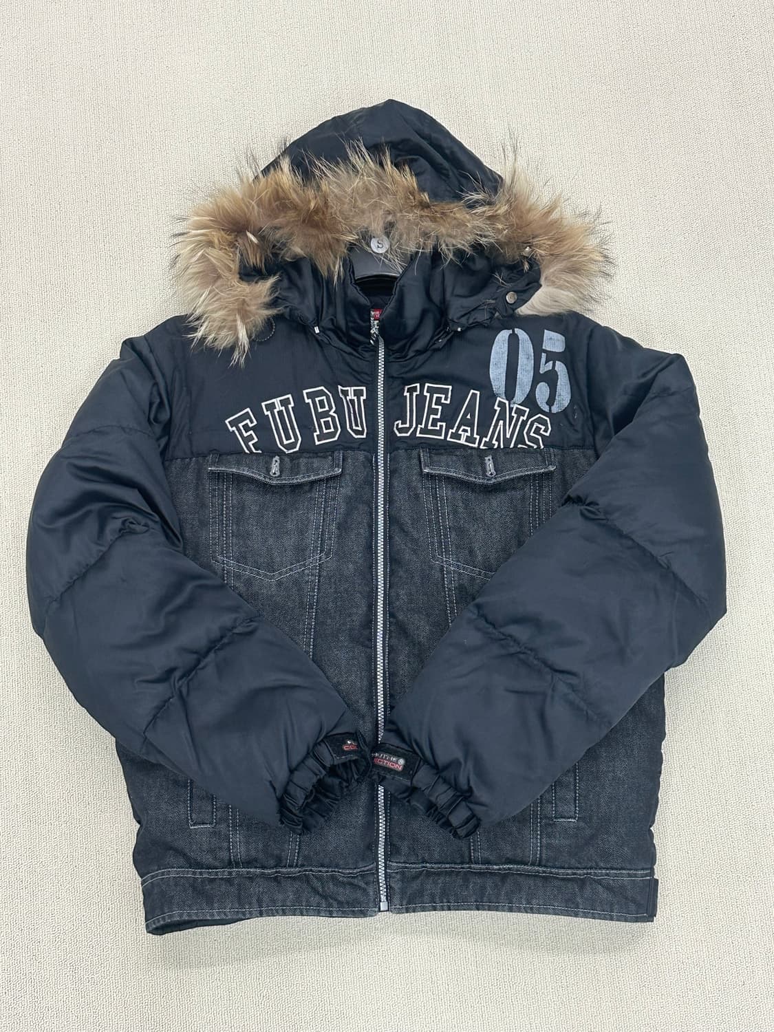 FUBU JEANS 퍼 후드 패딩 M 상품이미지1