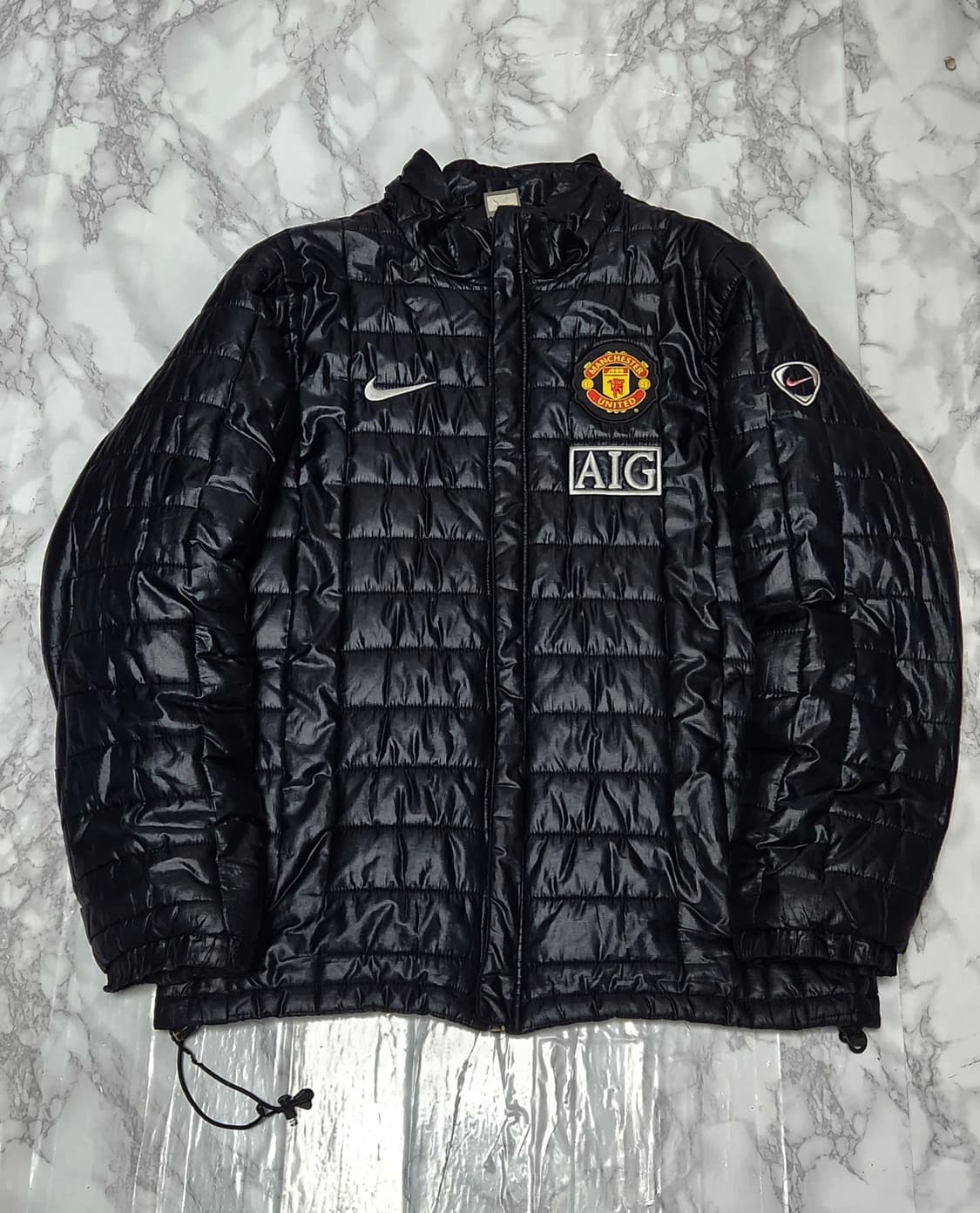 나이키 09-10 스우시 AIG 맨체스터 유나이티드 점퍼 자켓 블랙 상품이미지1