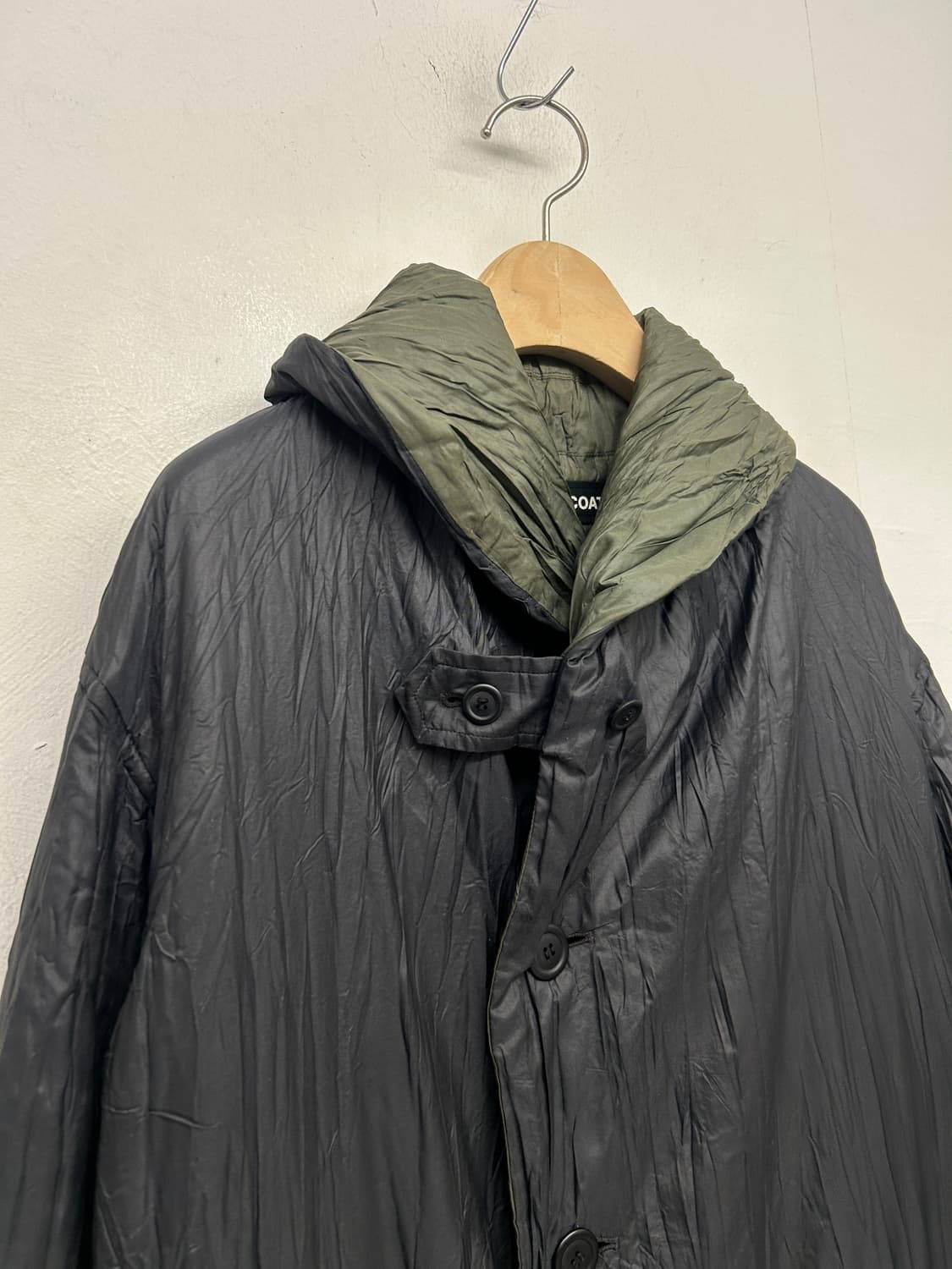 WINDCOAT 이세이미야케 주름 워싱 롱코트 상품이미지4