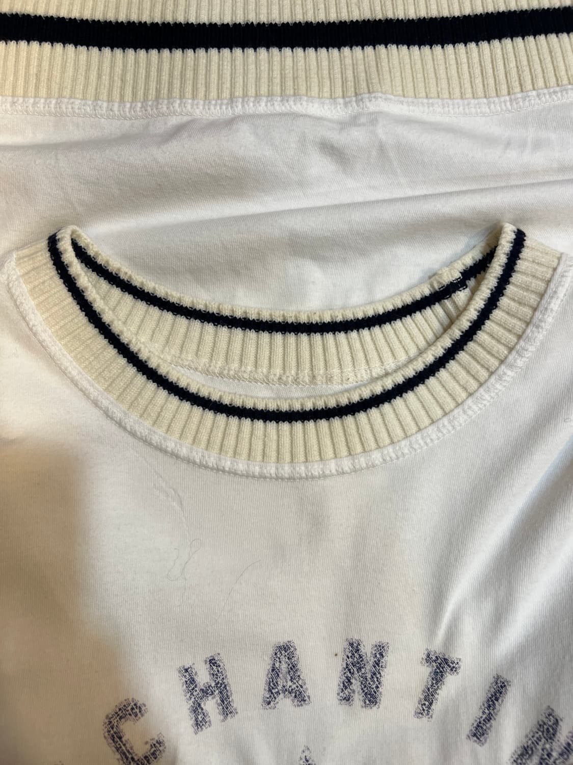 손정완 여성 아이보리 코튼라운드티셔츠  상품이미지4