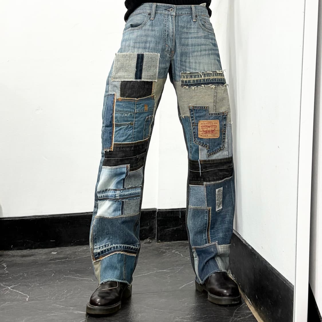 리바이스 리메이크 패치워크 데님 팬츠 상품이미지1
