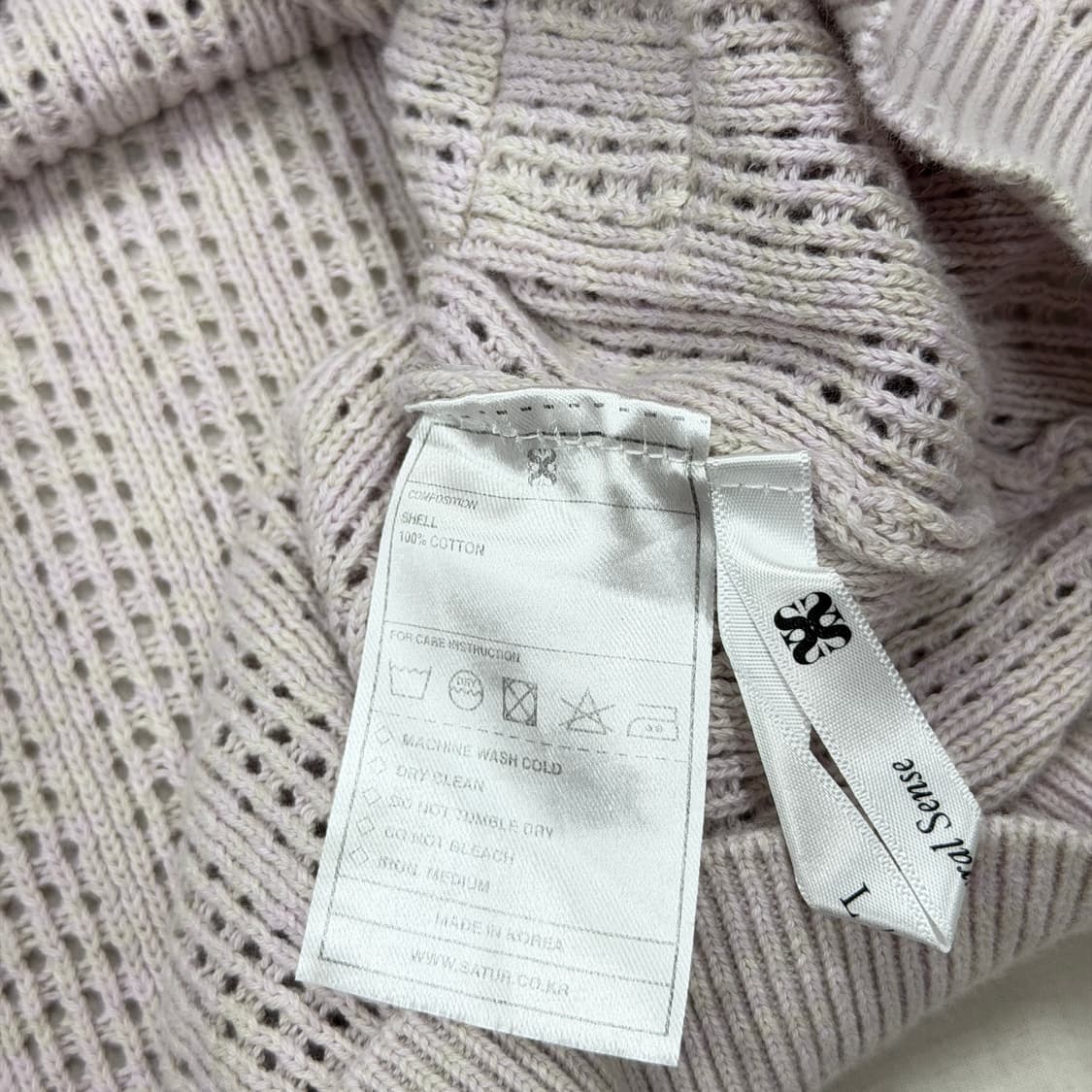 세터 이비자 내추럴 메시드 니트 라벤더 핑크 L 상품이미지4